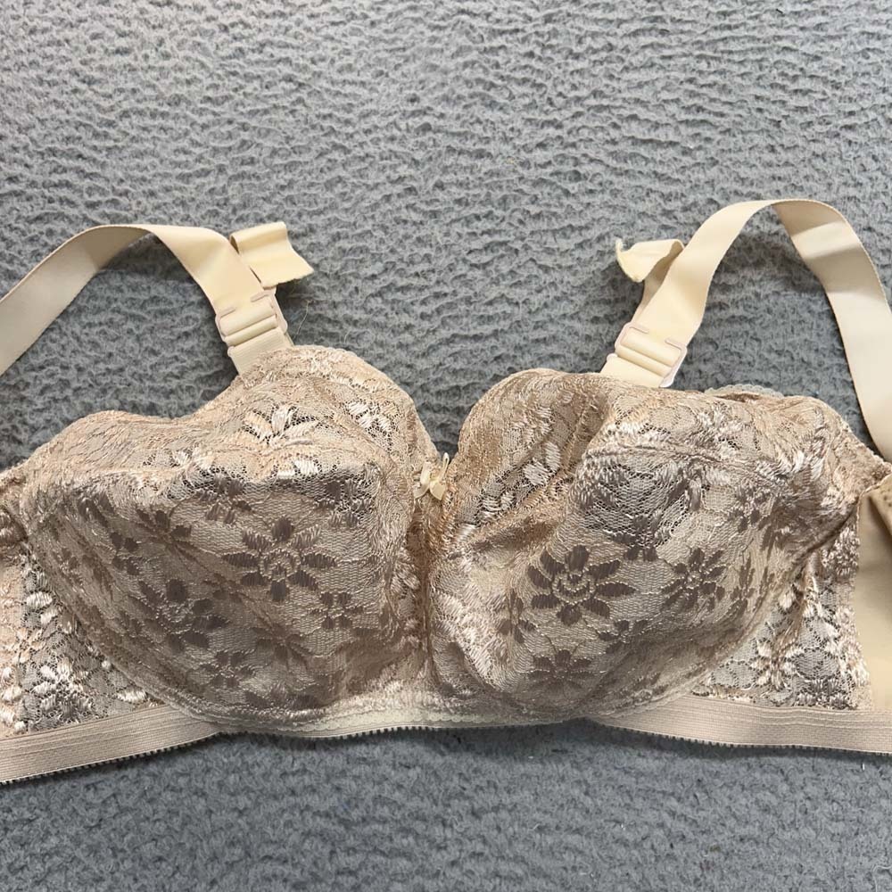 Norvell Bra 34J Full Coverage 874  Floral Lace Soft Cup Cone Bullet NWOT